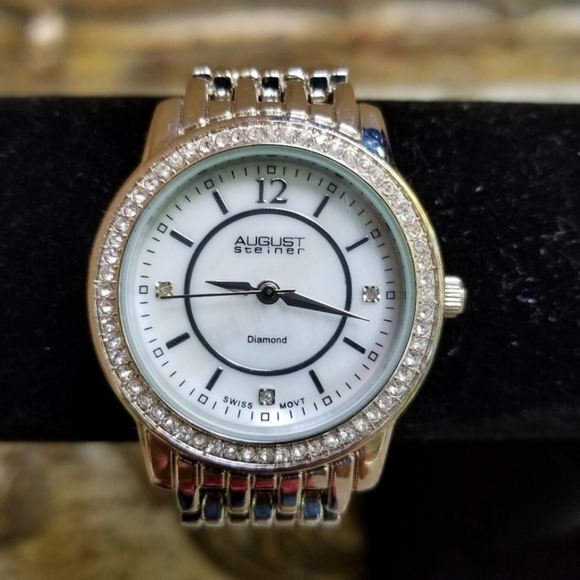 AUGUST STEINER SILVER TONE WOMEN'S WATCH AS8027SS - Picture 3 of 4